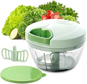 Easy Spin Cutter – Manual Hand-Pull Food Chopper for Vegetables, Fruits & Herbs