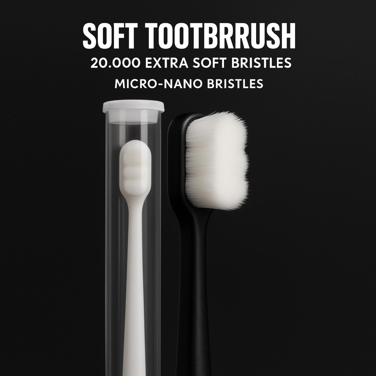 Ultra Soft Toothbrush With Travelling Case | Micro-Nano Bristles | Sensitive Gums
