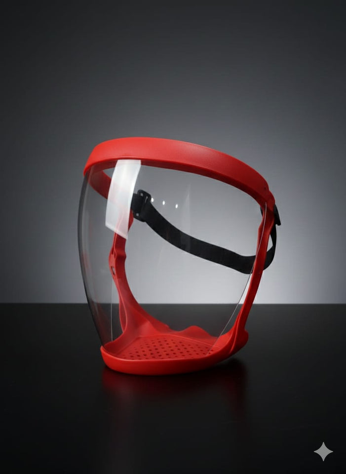 Ultra-Clear Full Face Protective Shield – Anti-Fog, Breathable Safety Mask with Adjustable Strap