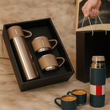 500ML Stainless Steel Vacuum Insulated Bottle Gift Set Office Business Style Coffee Mug Thermos Bottle Portable Flask