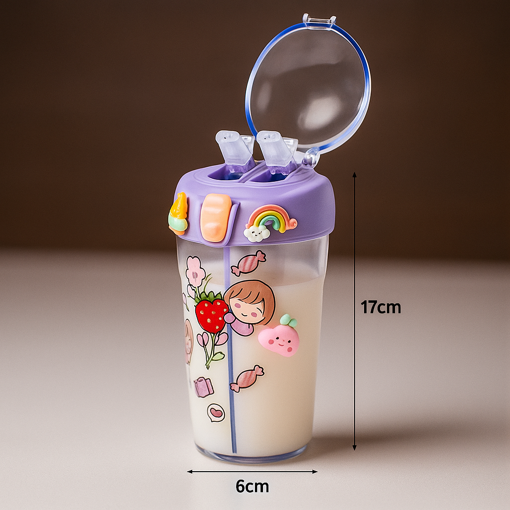 Double Straw Bottle