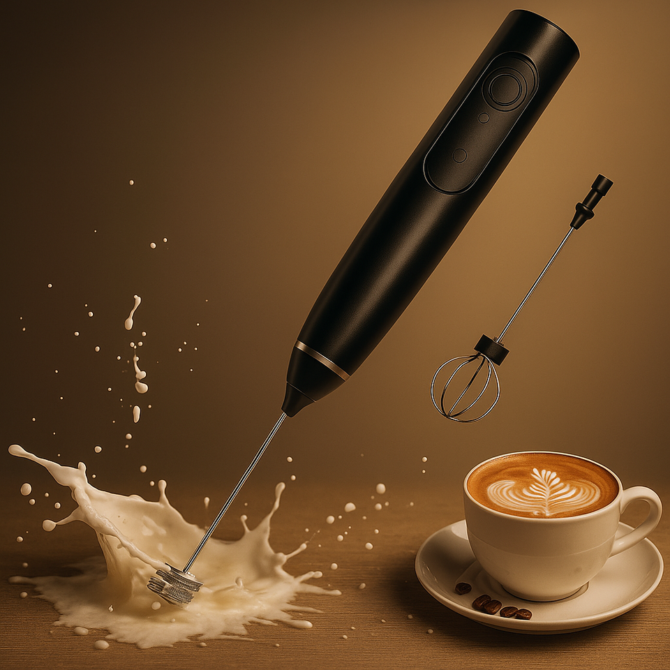 Rechargeable Coffee Beater - Electric Coffee Mixer Rechargeable Milk Shaker Maker - 2 in 1 Electric Egg Beater Coffee - USB Adjustable Electric Blender