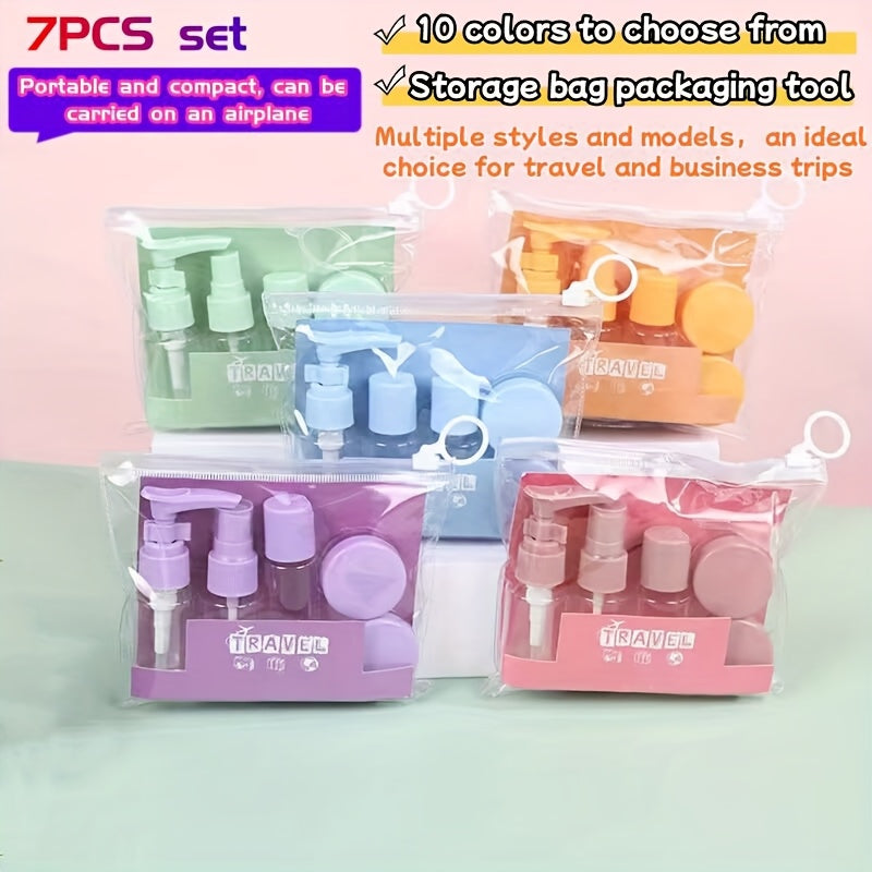 6-Piece Travel Bottle Kit – Refillable Mini Bottles with Zipper Pouch for Toiletries & Cosmetics