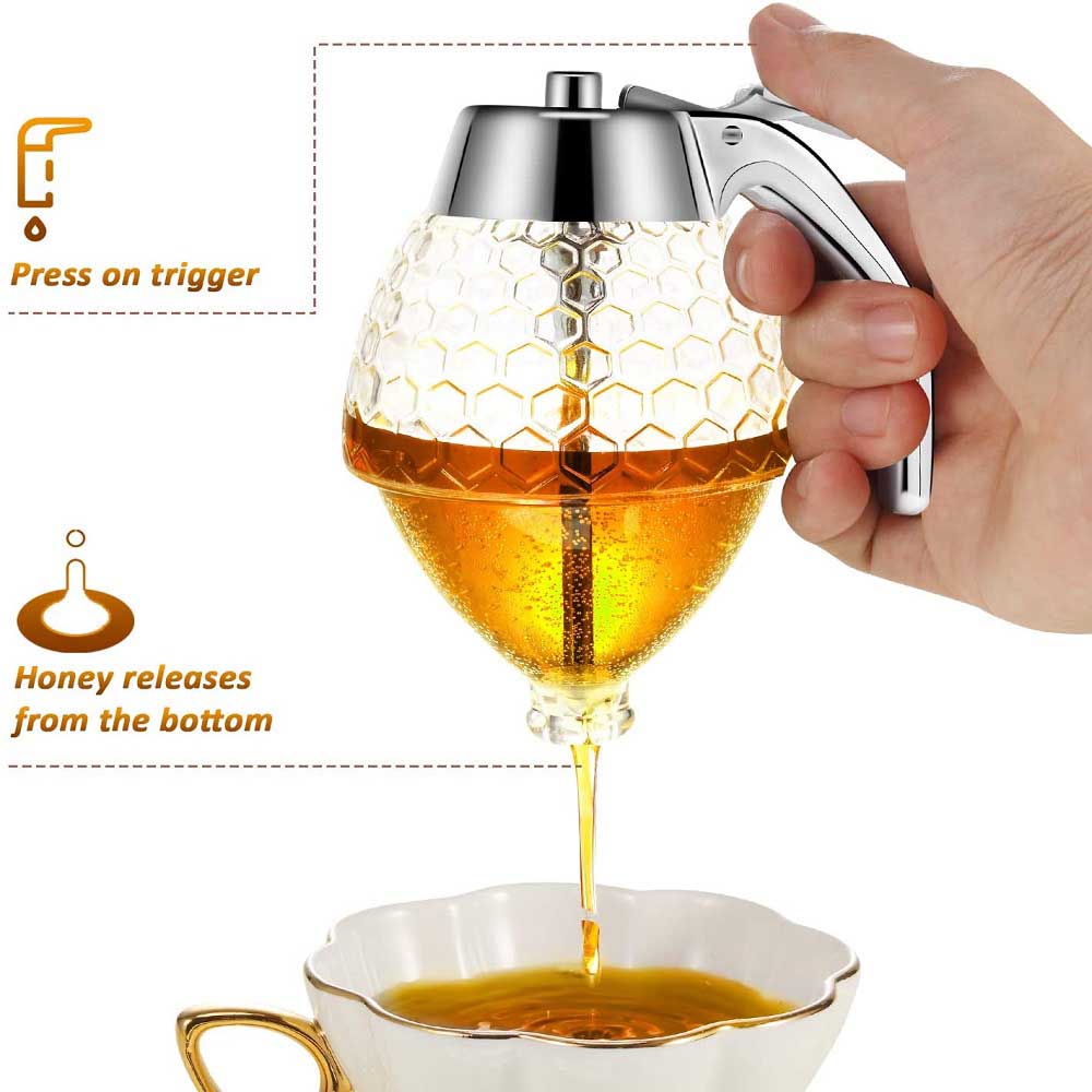 Honey & Syrup Dispenser – Multiuse container for Honey, Maple, Chocolate & More