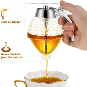 Elegant Crystal Honey Dispenser