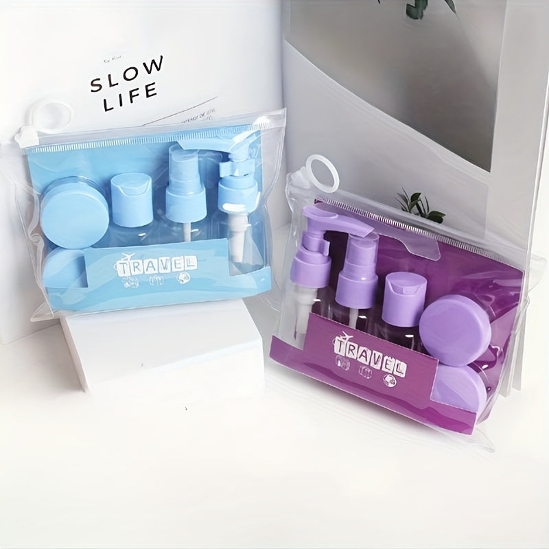 6-Piece Travel Bottle Kit – Refillable Mini Bottles with Zipper Pouch for Toiletries & Cosmetics