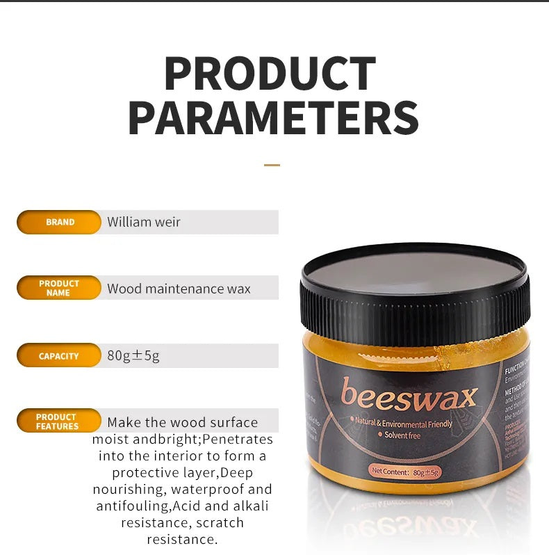 Premium Cutting Board Finish Wax - Natural Beeswax and Carnauba Wax - Enriched with Lemon & Orange Oils - for Wood Butcher Blocks, Wooden Bowls, and Utensils - Natural Wood Conditioner - 3.5oz