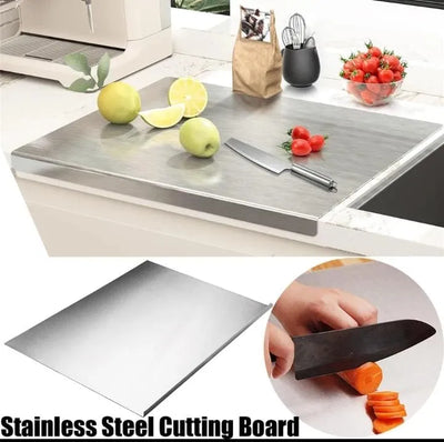16"*11" Double Sided Stainless Steel/Wheat Straw Cutting Board, Separate Surfaces for Meat & Veggies, Large Non Toxic Chopping Board for Kitchen,Dishwasher Safe, Scratch Resistant Mesh Design