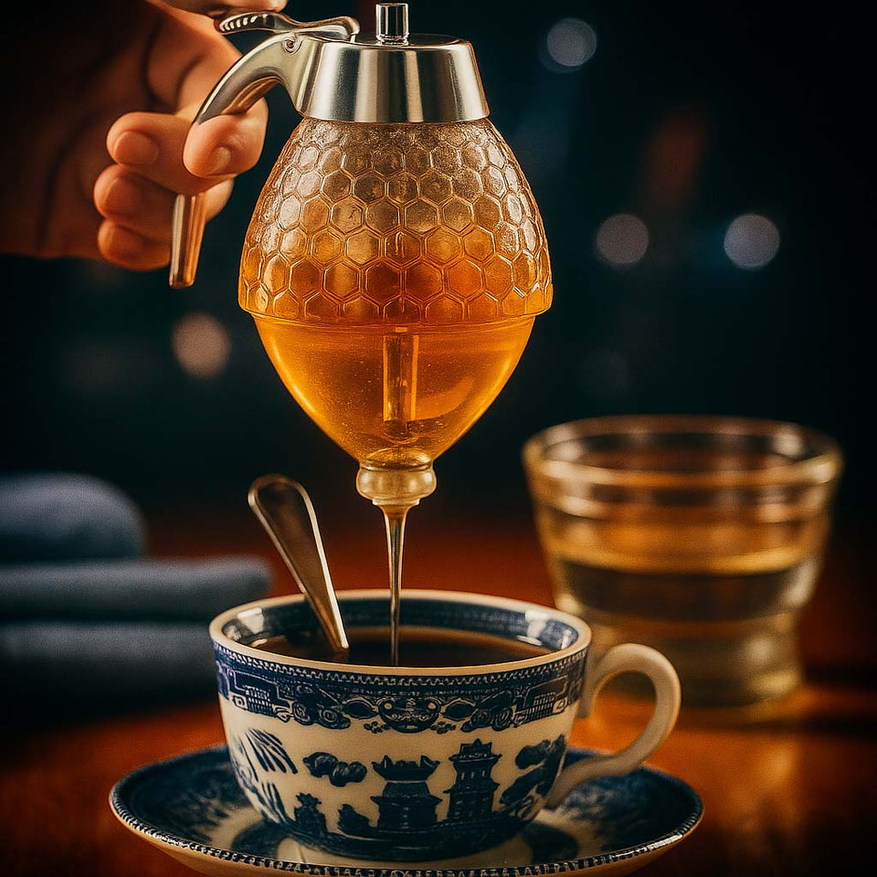 Elegant Crystal Honey Dispenser