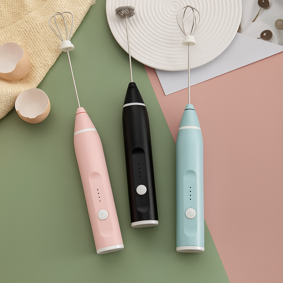 Rechargeable Coffee Beater - Electric Coffee Mixer Rechargeable Milk Shaker Maker - 2 in 1 Electric Egg Beater Coffee - USB Adjustable Electric Blender