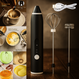 Rechargeable Coffee Beater - Electric Coffee Mixer Rechargeable Milk Shaker Maker - 2 in 1 Electric Egg Beater Coffee - USB Adjustable Electric Blender