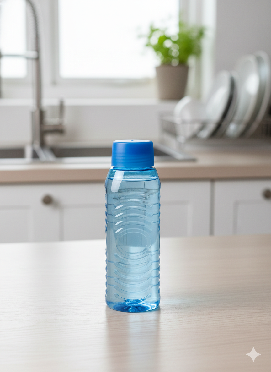 Wave 900ml BPA-Free Water Bottle – Set of 4 (multicolor)