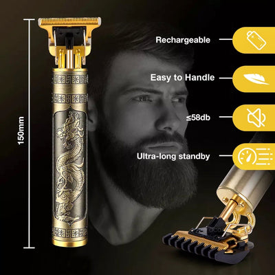 Hair Trimming Vintage T9 Electric Hair Clipper Hair Cutting Machine Professional Men Electric Shaver Rechargeable Trimmer for Men Mini is Easy to use