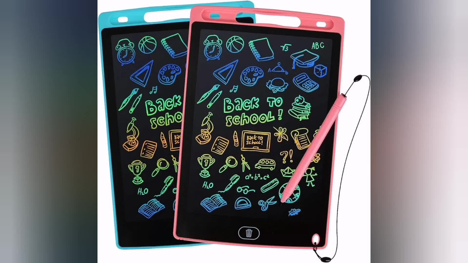 LCD Writing Tablet for Kids, 6.5 Inch Colorful Doodle Board Drawing Tablet, Erasable Reusable Electronic Drawing Pads, Educational Learning Toys Birthday Gifts for Girls Boys Age 3 4 5 6 7 8