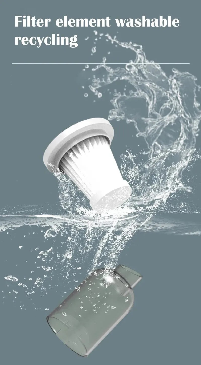 Compressed Air Duster, 100000RPM Handheld Car Vacuum/Air Blower& Pump, 3 Gear Adjustable Electric Air Duster/Car Vacuum Cleaner, Keyboard Duster with LED Light-10 Kits Air Blower for Computer