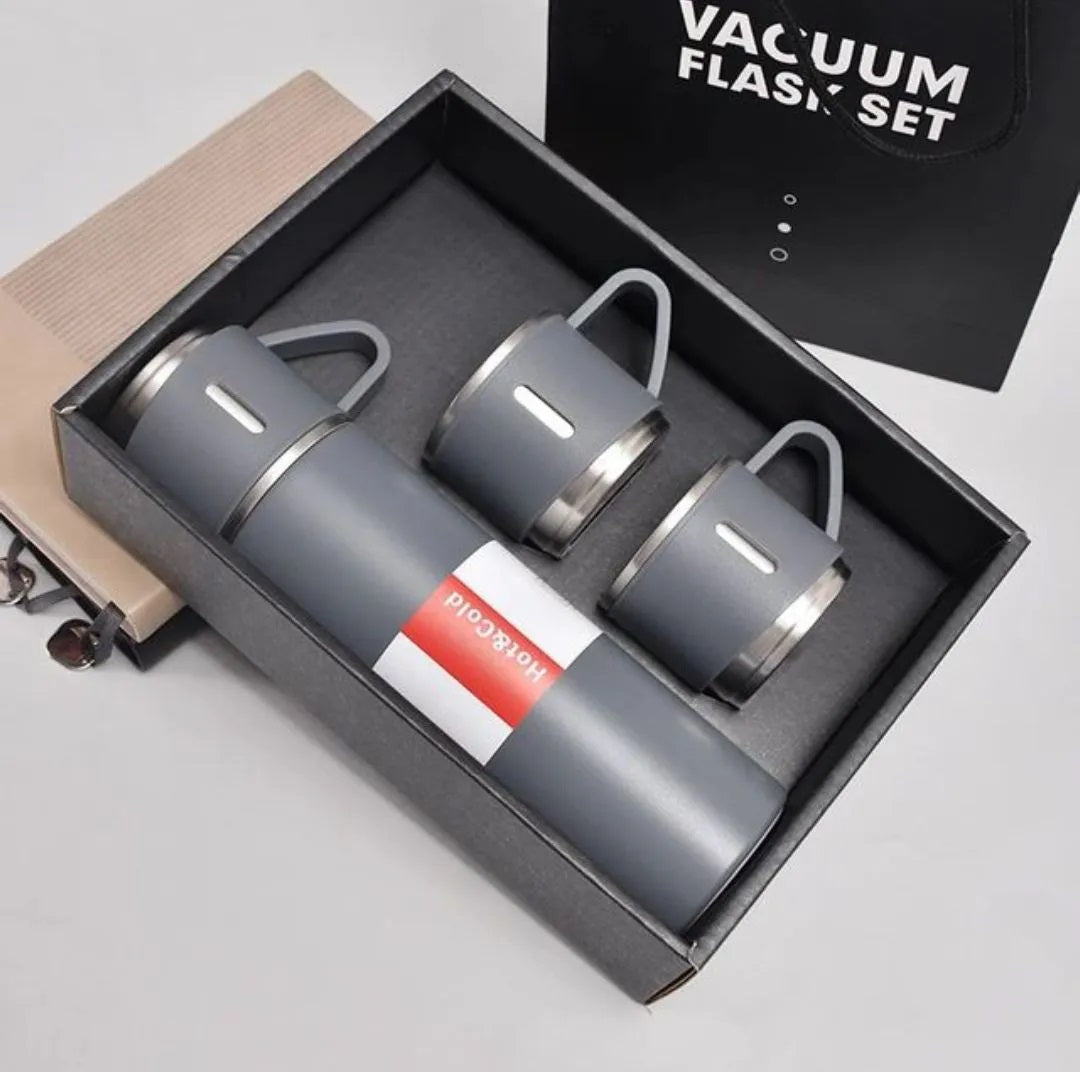 500ML Stainless Steel Vacuum Insulated Bottle Gift Set Office Business Style Coffee Mug Thermos Bottle Portable Flask