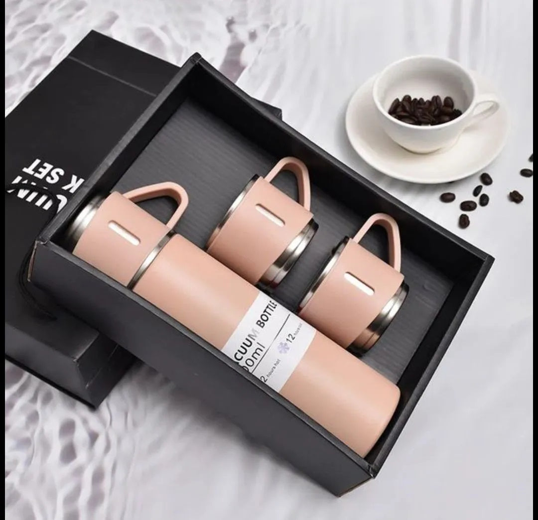 500ML Stainless Steel Vacuum Insulated Bottle Gift Set Office Business Style Coffee Mug Thermos Bottle Portable Flask