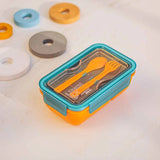 Kendy 2-Portion School Lunch Box – With Spoon, Fork & Lock Lid | BPA-Free & Leak-Proof