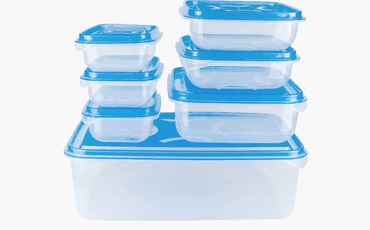 7-Piece Thumb Lock Food Storage Container Set – Airtight & Stackable | BPA-Free Plastic