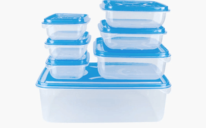 7-Piece Thumb Lock Food Storage Container Set – Airtight & Stackable | BPA-Free Plastic