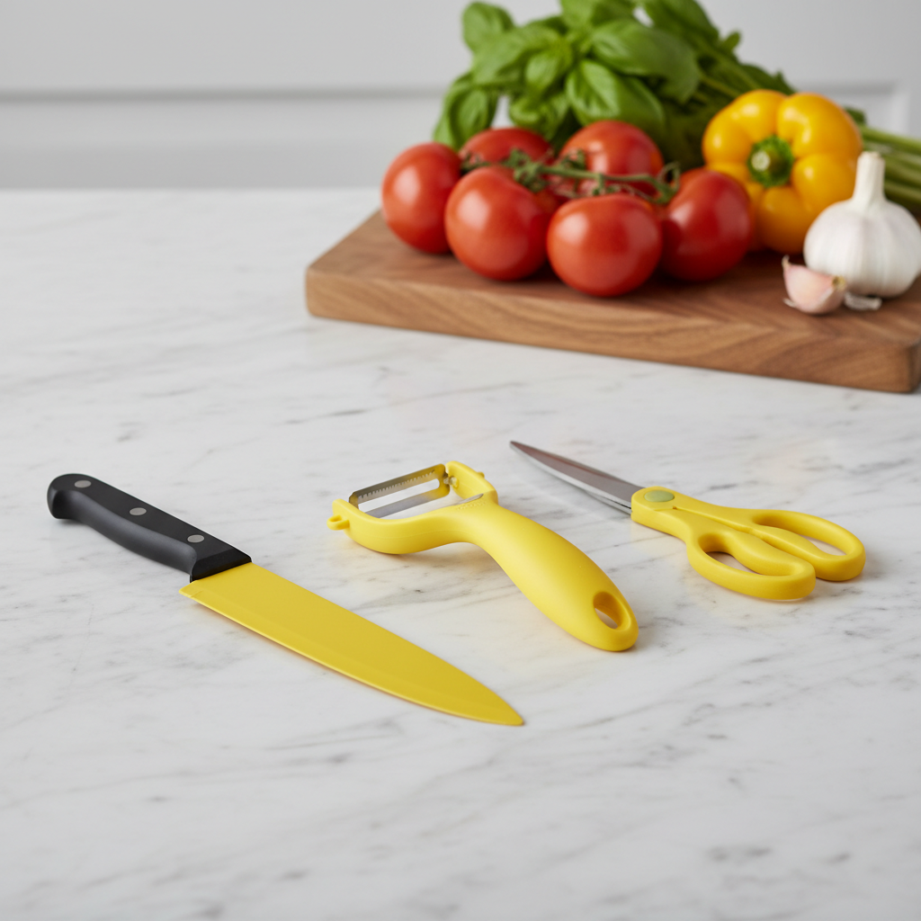 Complete tool set on marble counter