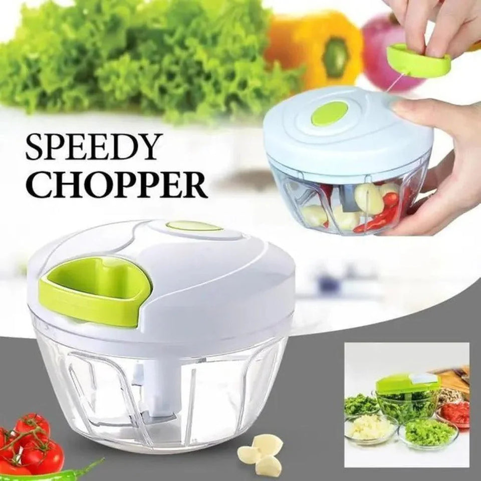 Easy Spin Cutter – Manual Hand-Pull Food Chopper for Vegetables, Fruits & Herbs