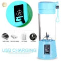 6-Blade Mini Portable USB Juicer Blender – Rechargeable Smoothie Maker for Travel & Gym