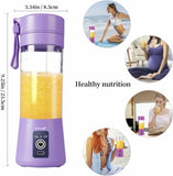 6-Blade Mini Portable USB Juicer Blender – Rechargeable Smoothie Maker for Travel & Gym
